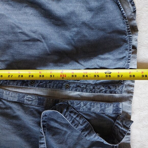 Denim Utility Sleeveless Shirtdress, Size L - Picture 8 of 9